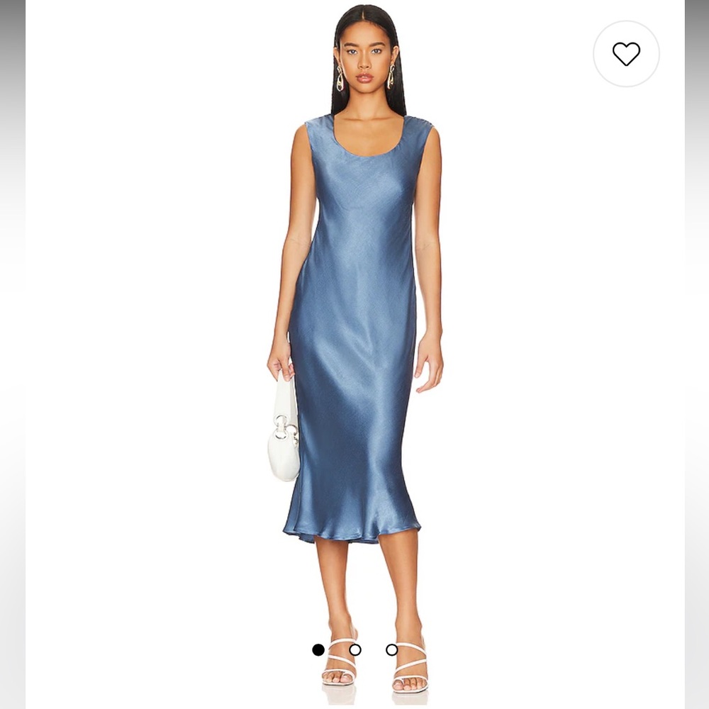 ASTR the label blue dress with zipper and tie in back